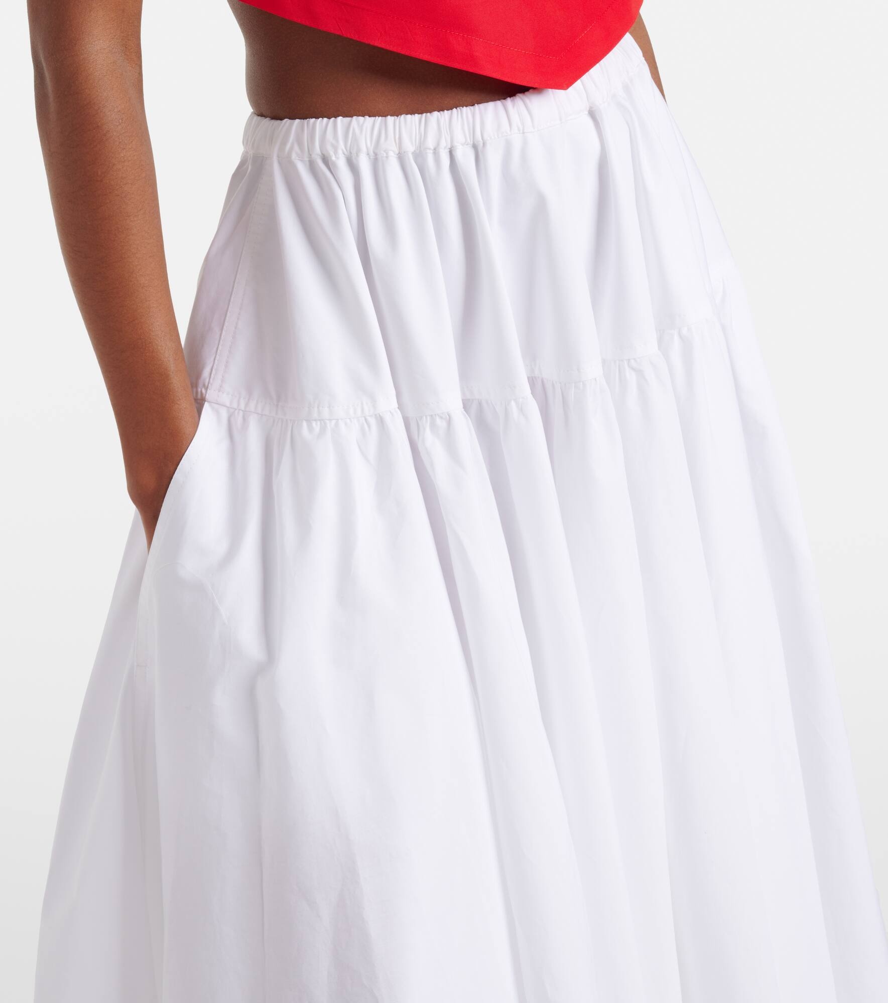 Cotton midi skirt - 4