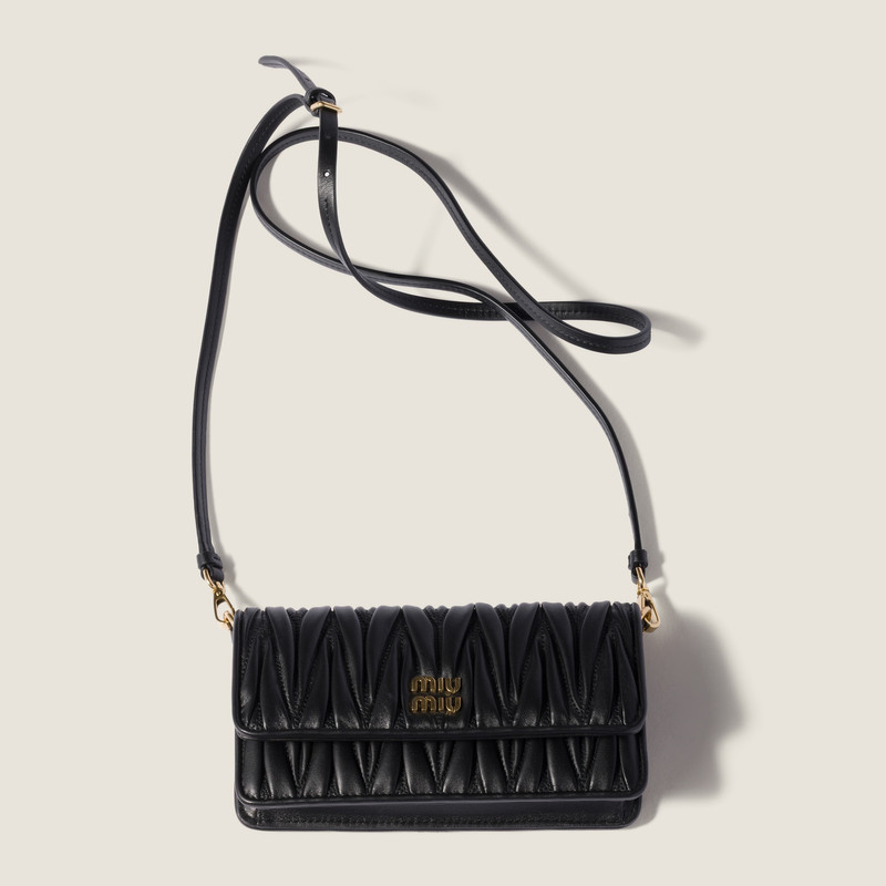 Matelassé nappa leather pouch 5
