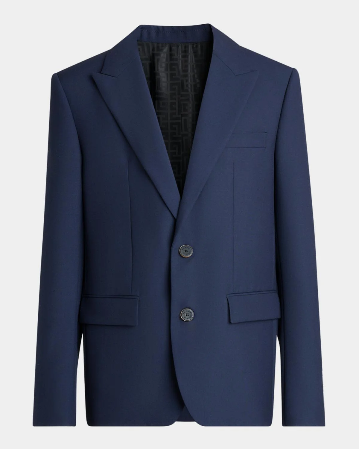 Men's Cotton Peak Lapel Single-Breasted Sport Jacket - 1