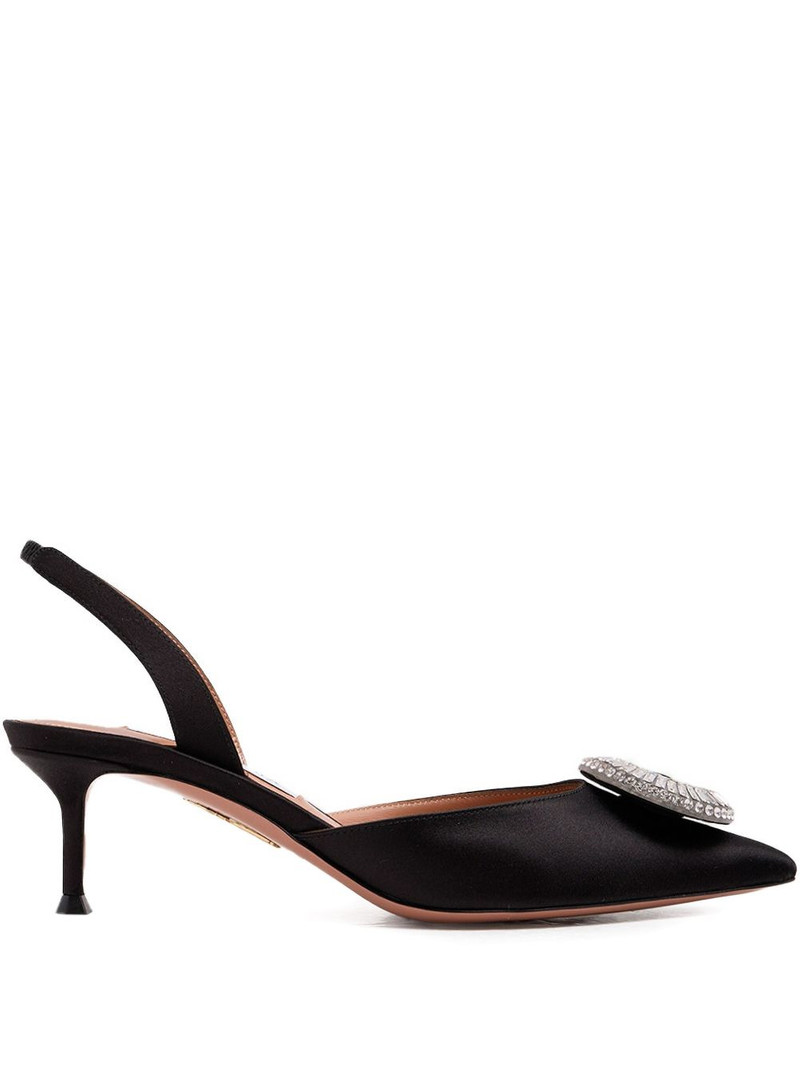 50mm crystal-embellished sling pumps 1