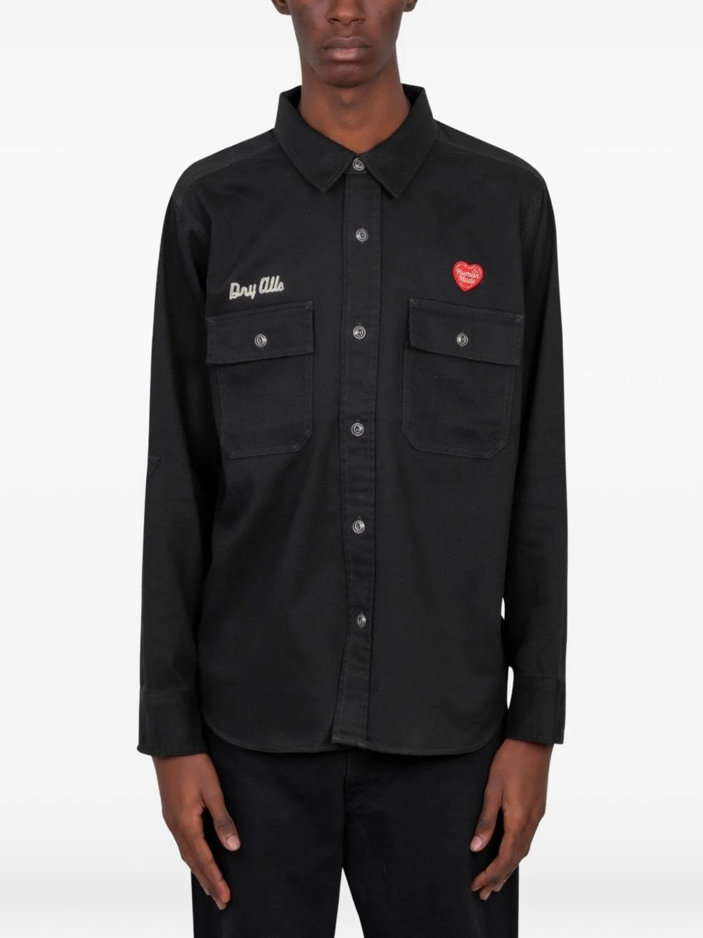 embroidered work shirt - 1