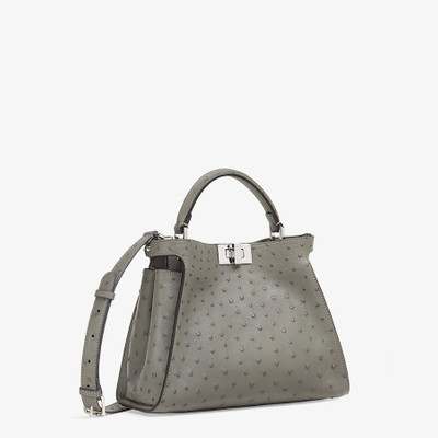 FENDI Dark gray ostrich leather bag outlook