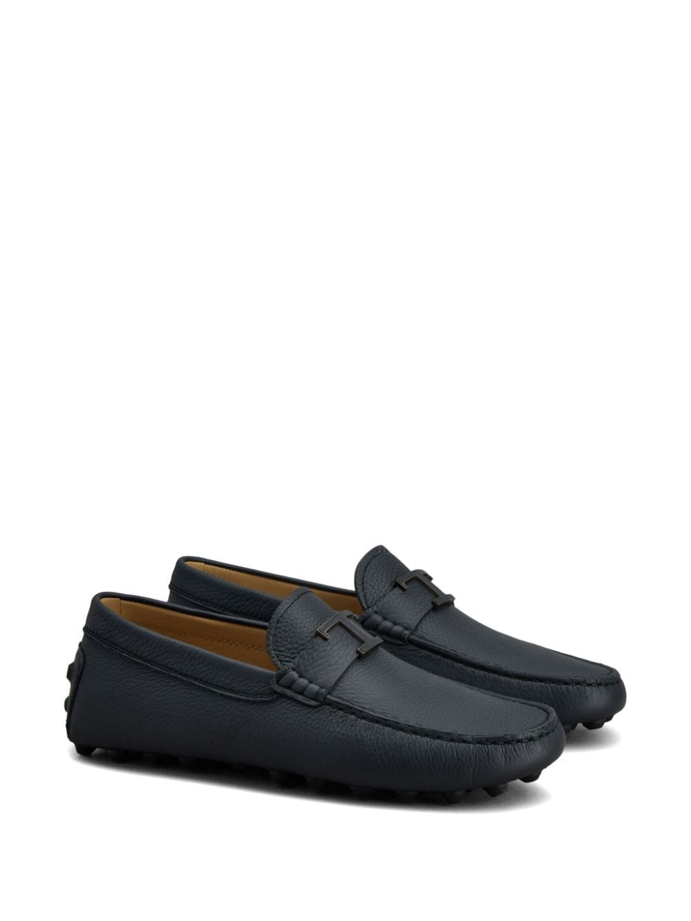 Gommino logo plaque leather loafers - 2