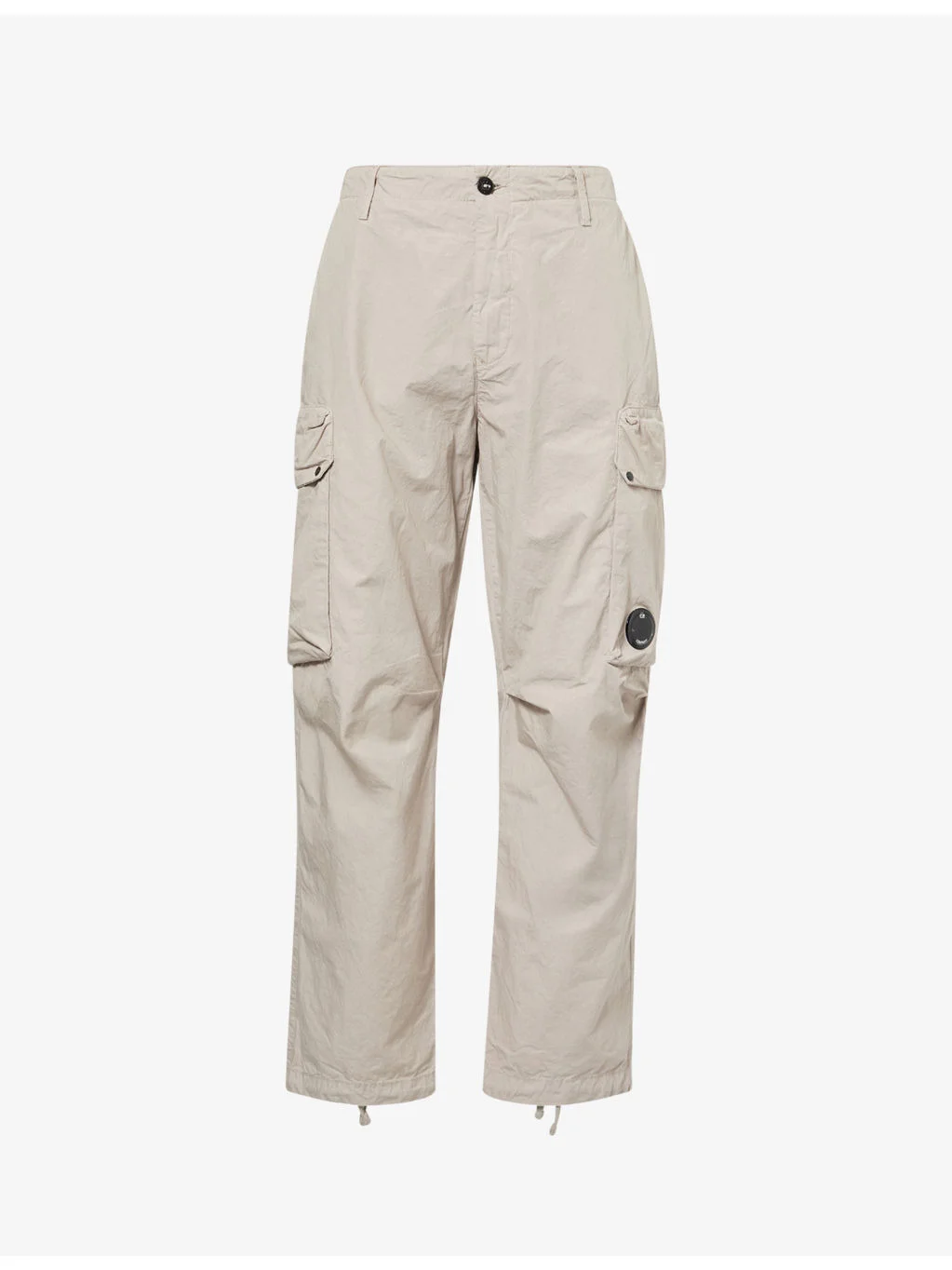 Microreps Drawstring-Cuffs Cotton Trousers - 1