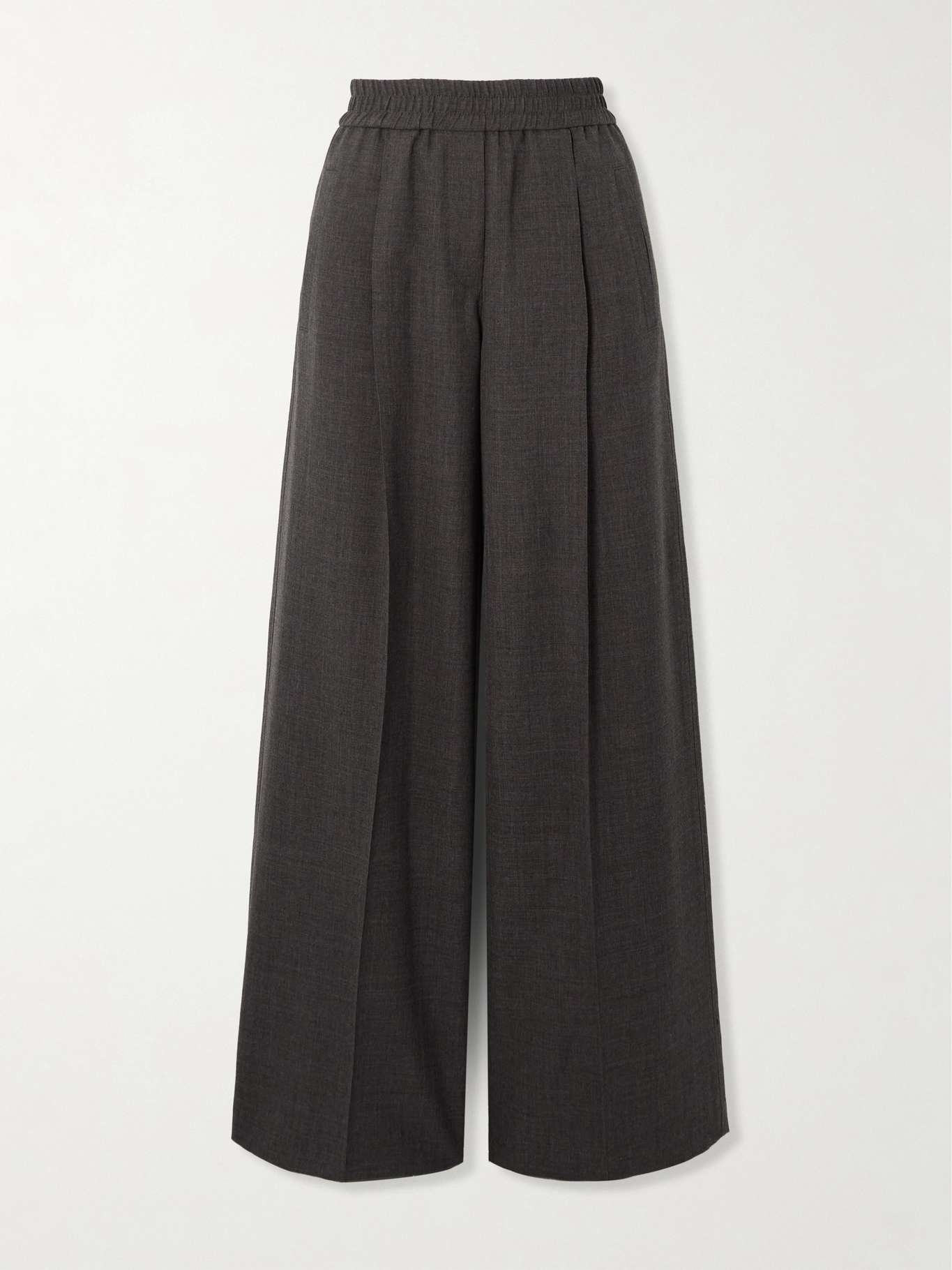 Pleated wool wide-leg pants - 1