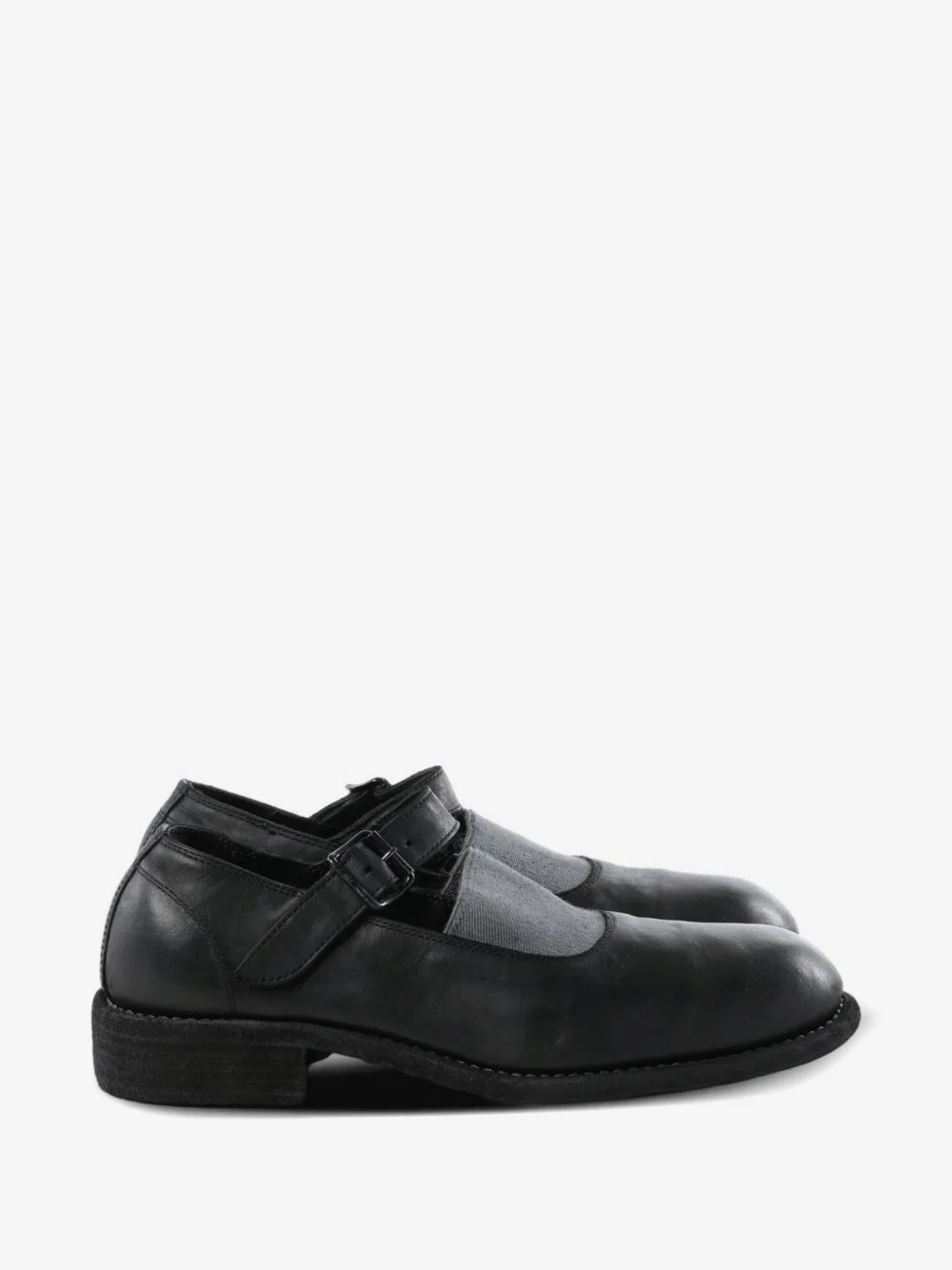 buckle-fastening leather ballet flats - 1