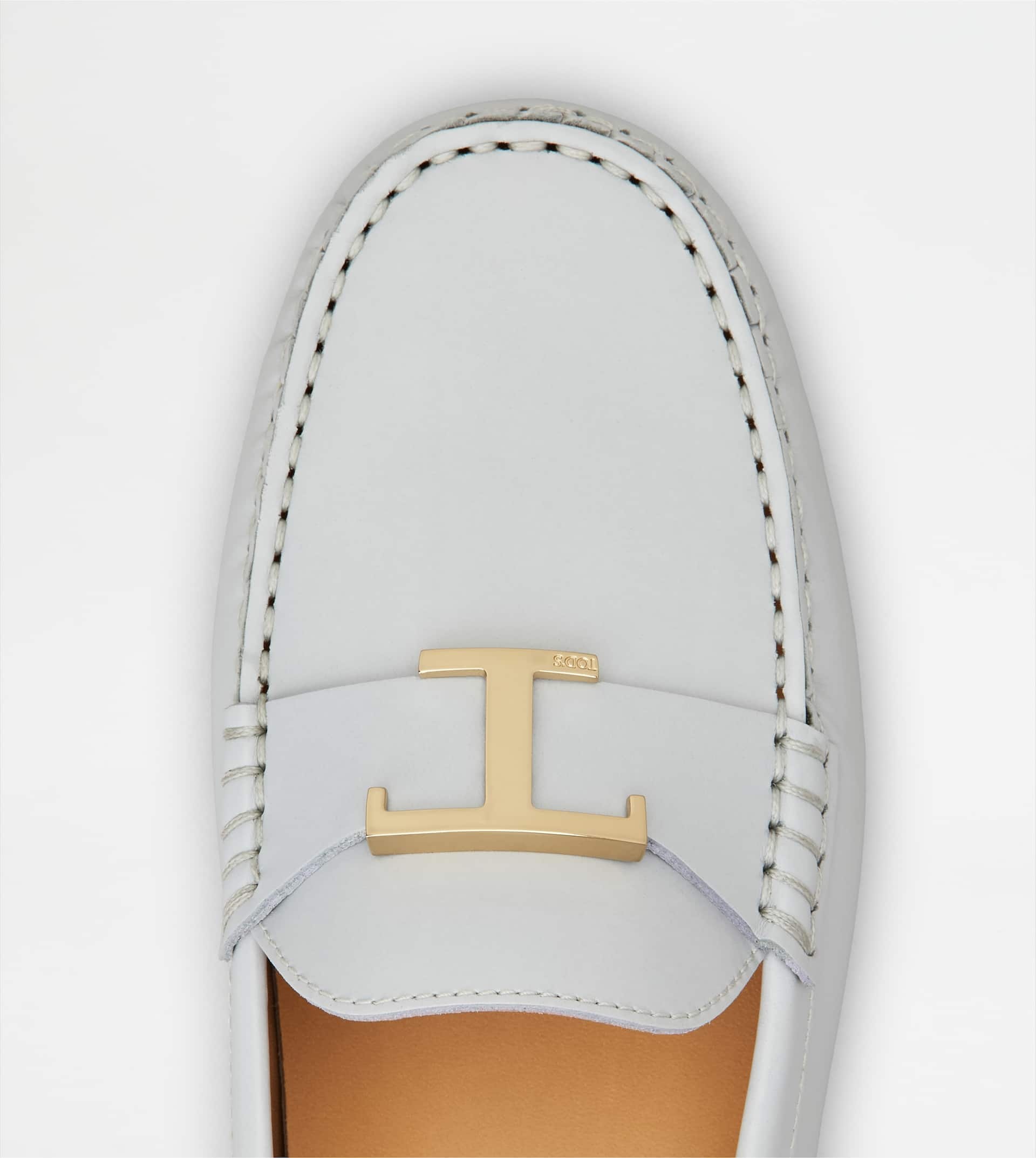 CITY GOMMINO DRIVING SHOES IN LEATHER - GREY - 5