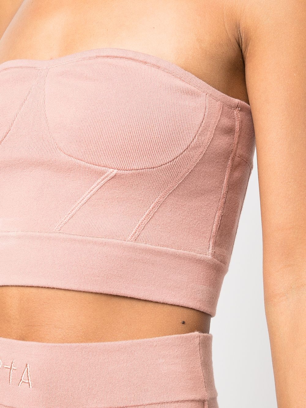strapless cropped top - 5