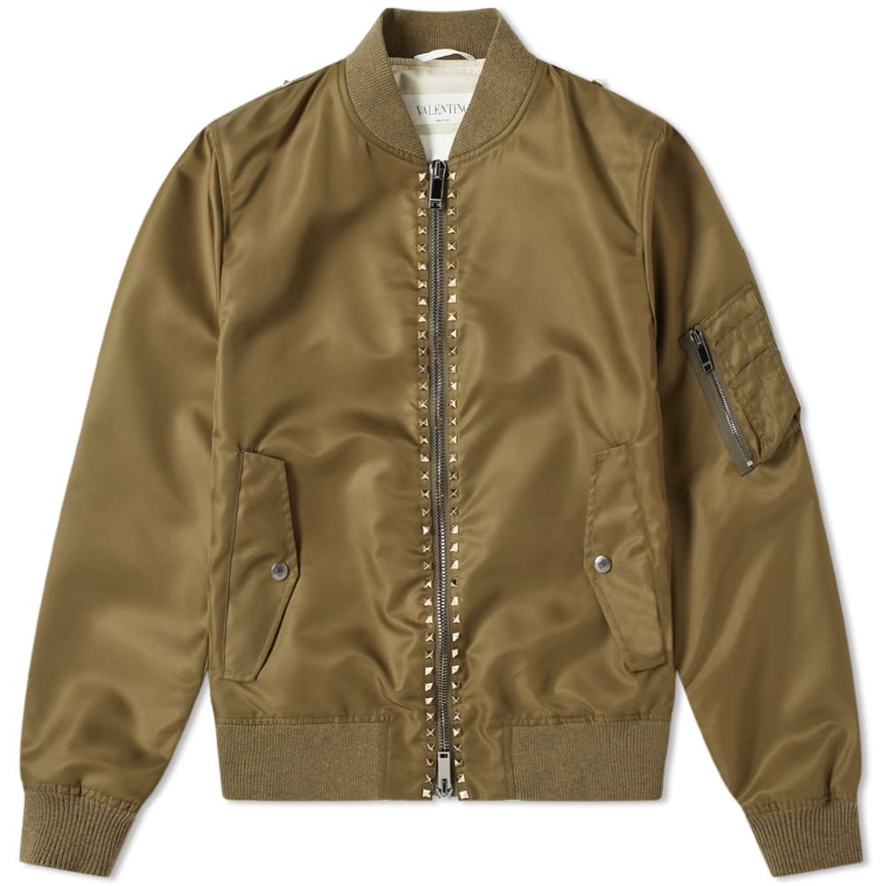 Valentino Rockstud Untitled Bomber Jacket - 1