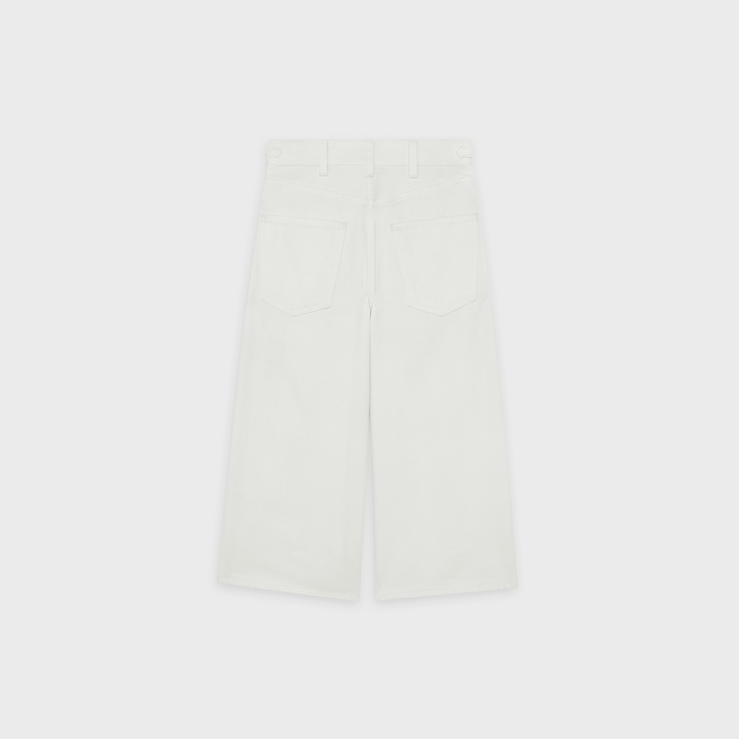 CULOTTES SIGNATURE IN WHITE DENIM - 2