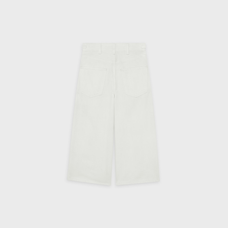 CELINE CULOTTES SIGNATURE IN WHITE DENIM outlook
