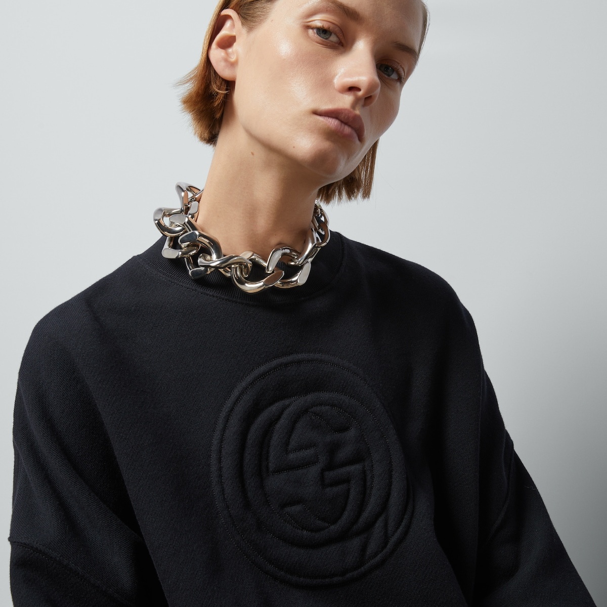 Jersey sweatshirt with Interlocking G - 3