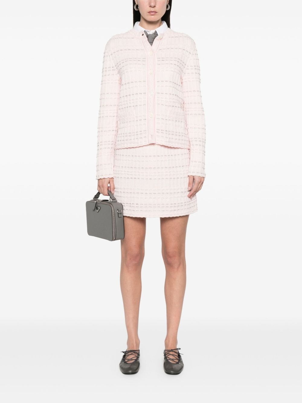 tweed jacquard mini skirt - 2