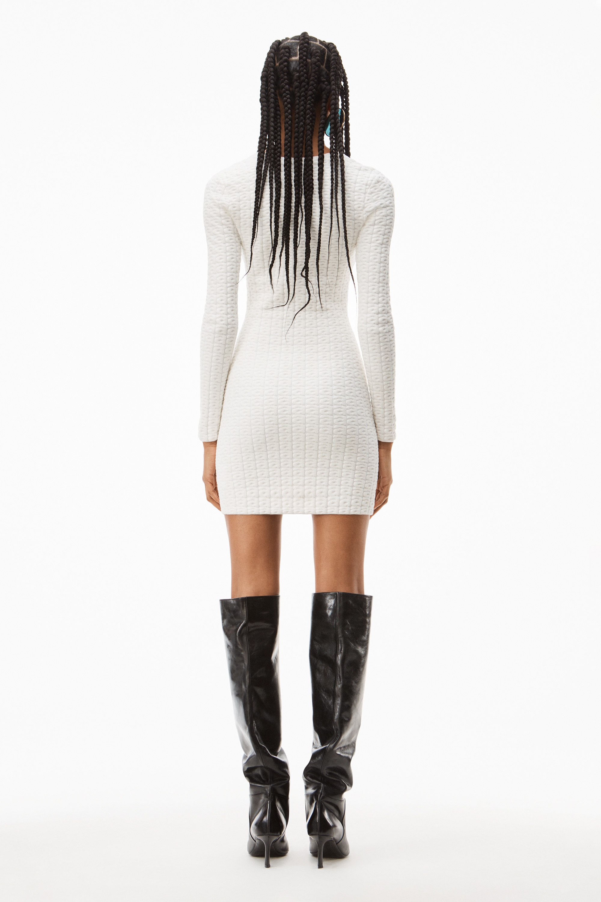 MINI DRESS IN CHENILLE JACQUARD - 5