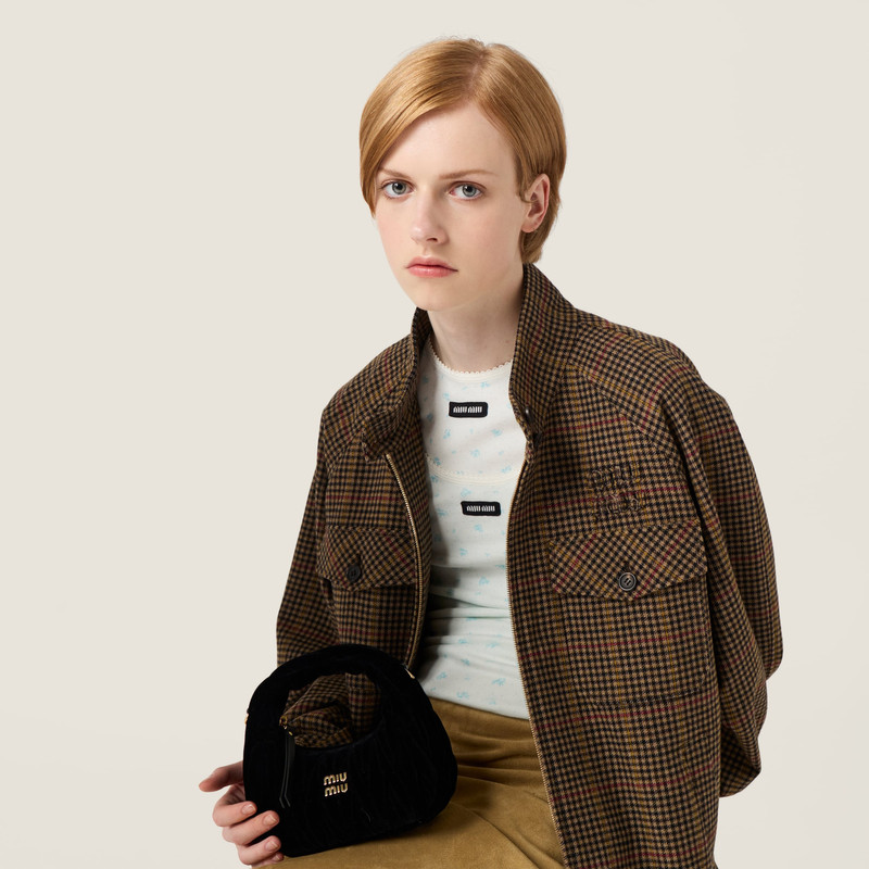 Miu Miu Wander matelassé velvet mini-bag outlook