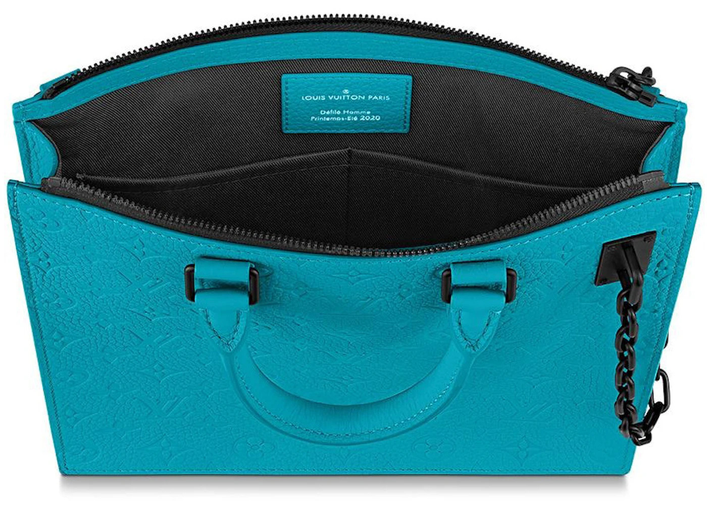 Louis Vuitton Sac Plat Messenger Monogram Taurillon Turquoise - 3
