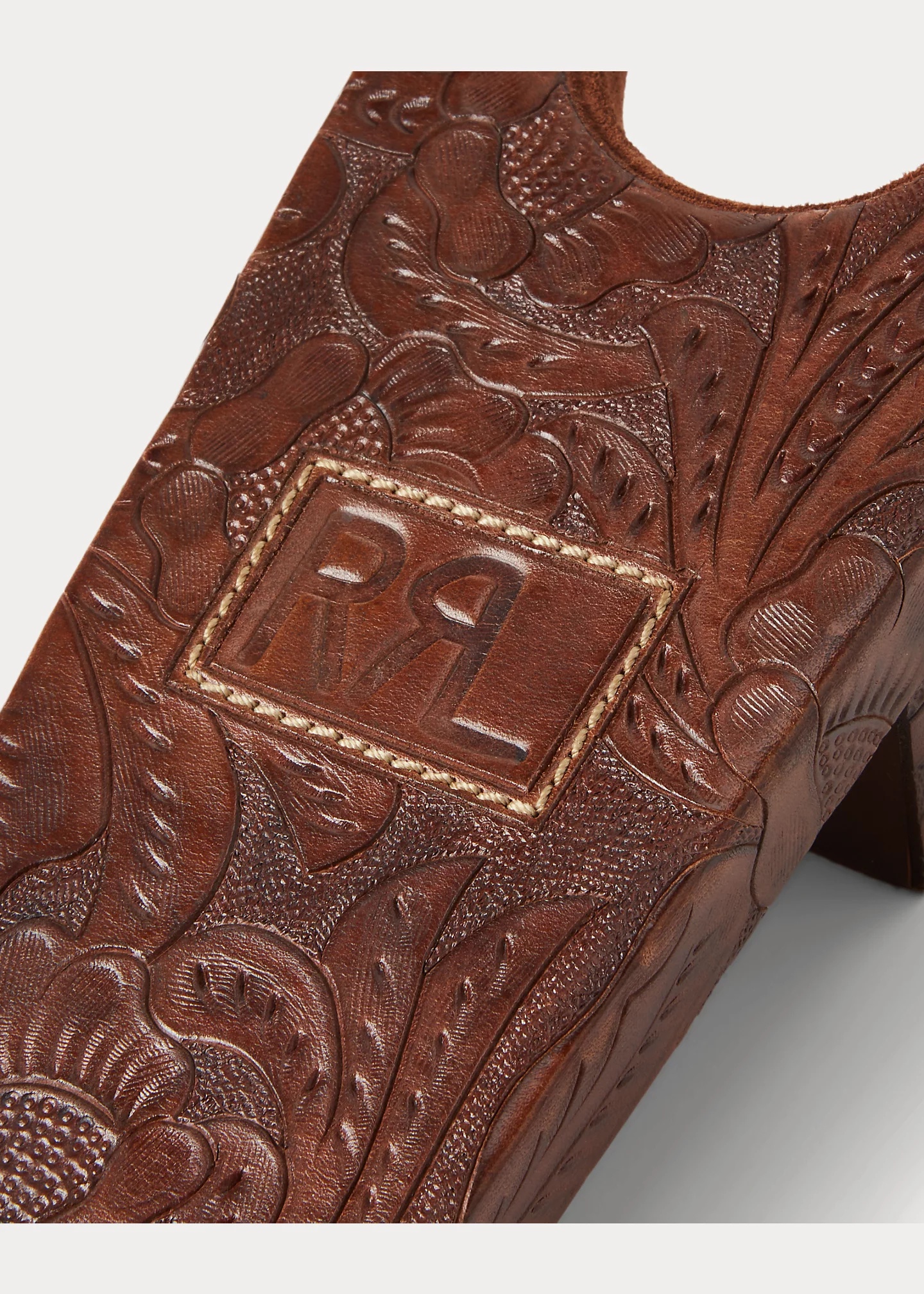 Hand-Tooled Leather Boot Jack - 3