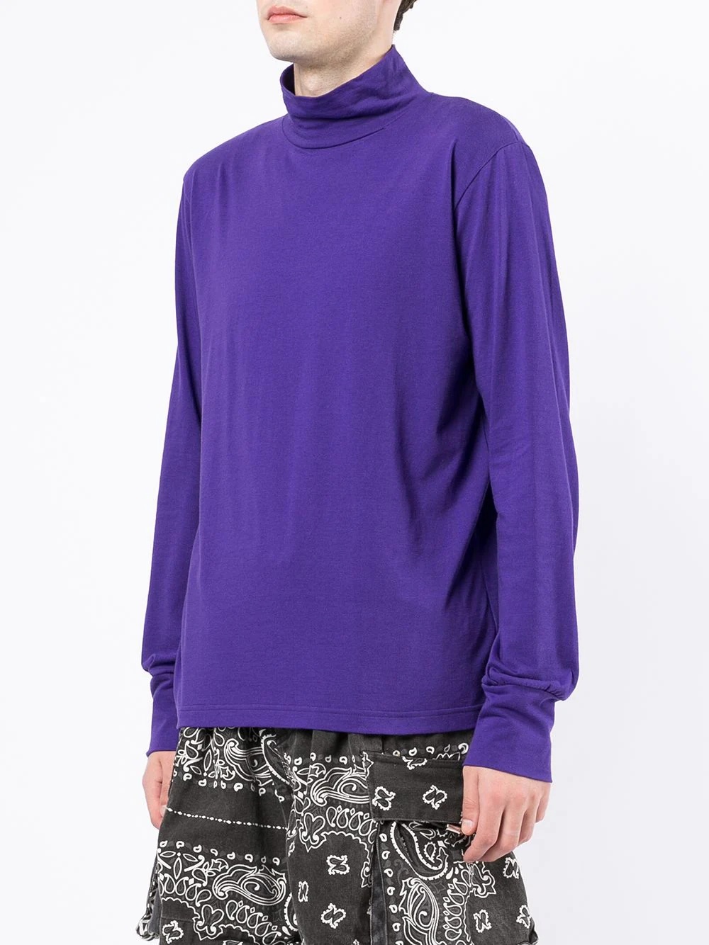 high-neck longsleeved top - 3