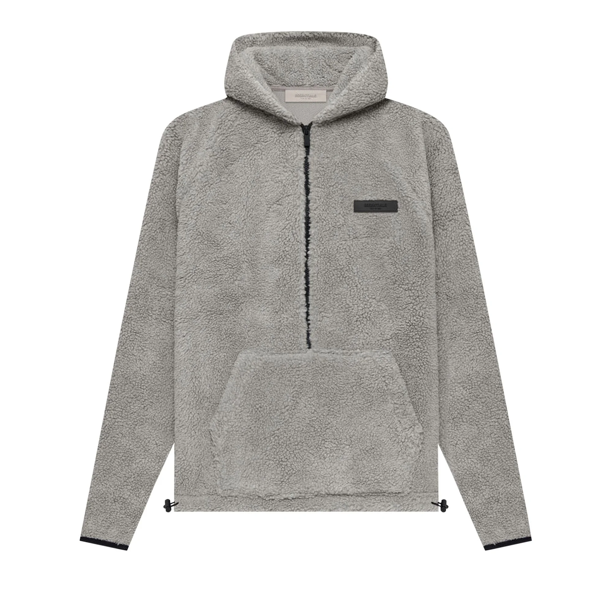 Fear of God Essentials Polar Fleece Half Zip Hoodie 'Dark Oatmeal' - 1