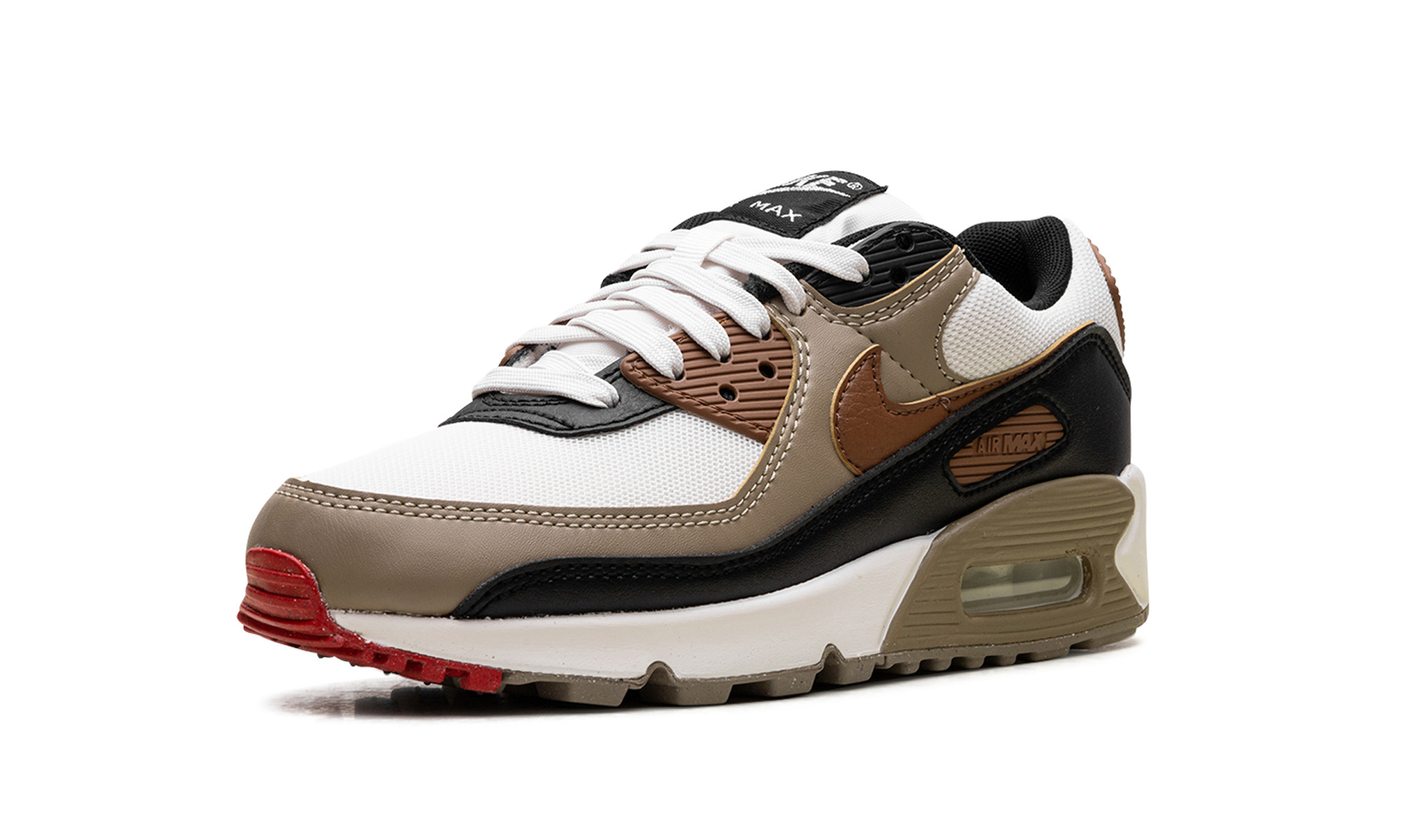 Air Max 90 WMNS "Phantom Black Fire Red Light British Tan" - 4