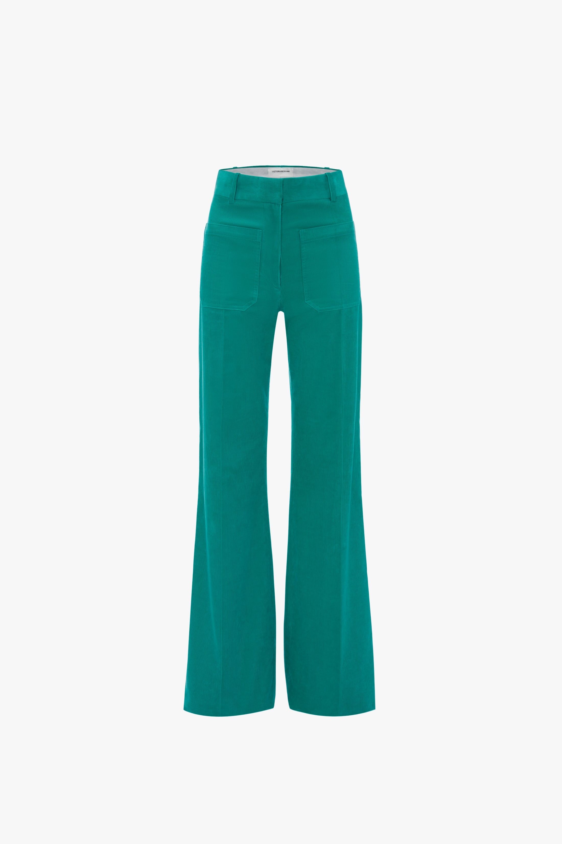 Alina Corduroy Trouser in Turquoise - 1