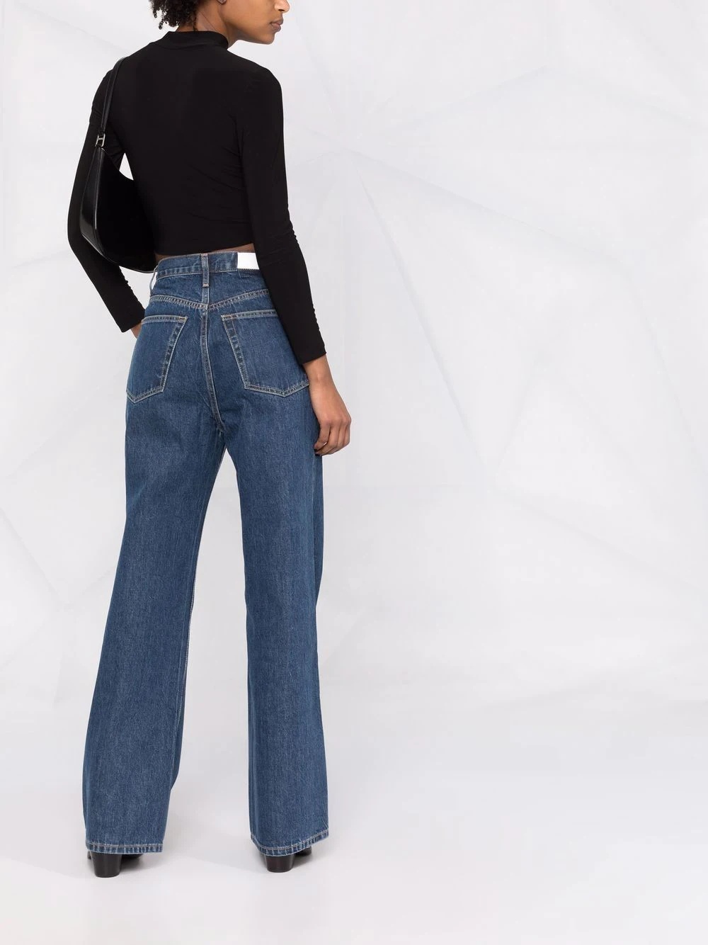 high-waisted bootcut jeans - 6