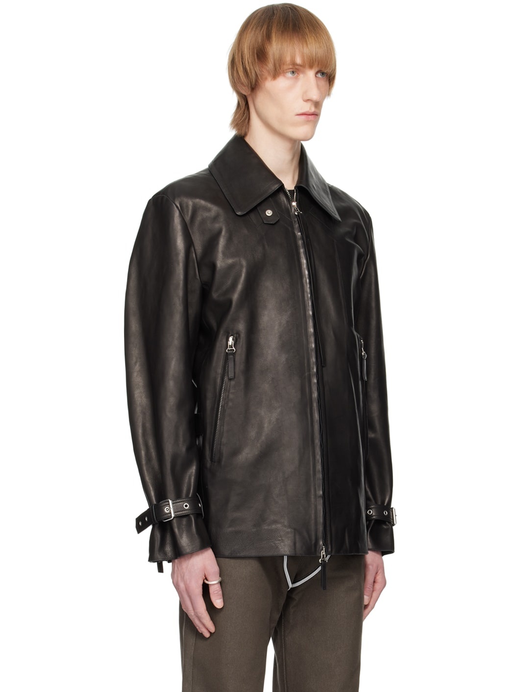 Black Kostas Murkudis Edition Leather Jacket - 2