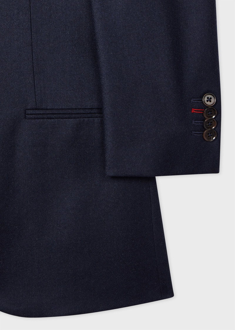 Women's Navy Wool-Cashmere Flannel Blazer 3