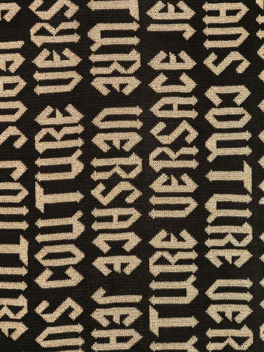 intarsia-logo scarf - 2