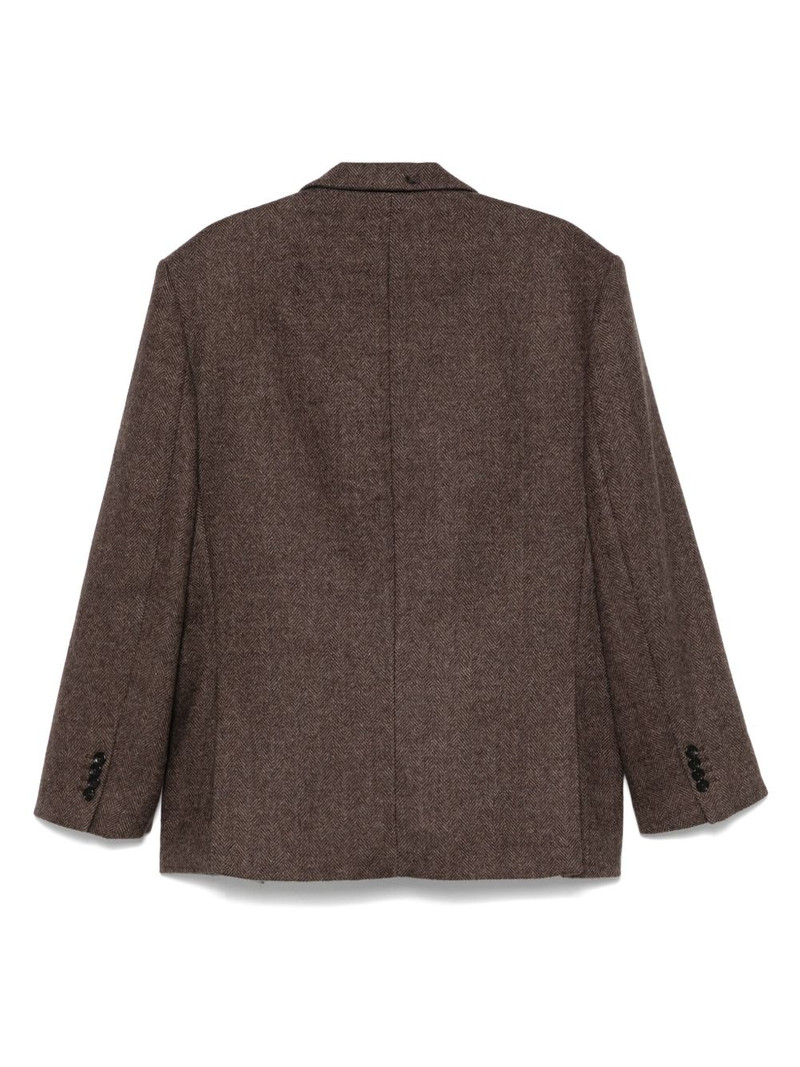 KASSL Editions herringbone-pattern blazer outlook