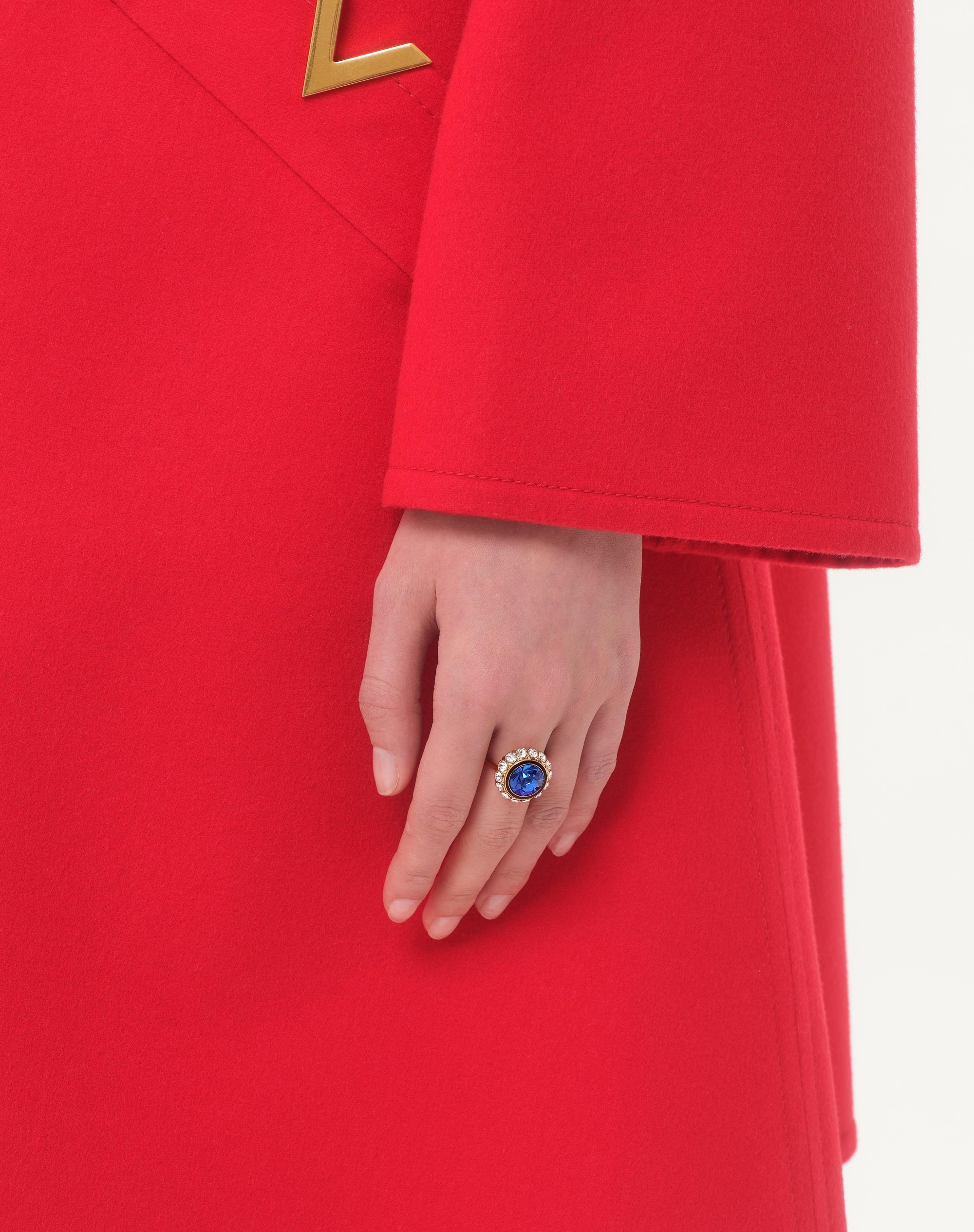 VLOGO SIGNATURE RING IN METAL, ENAMEL AND CRYSTALS - 2