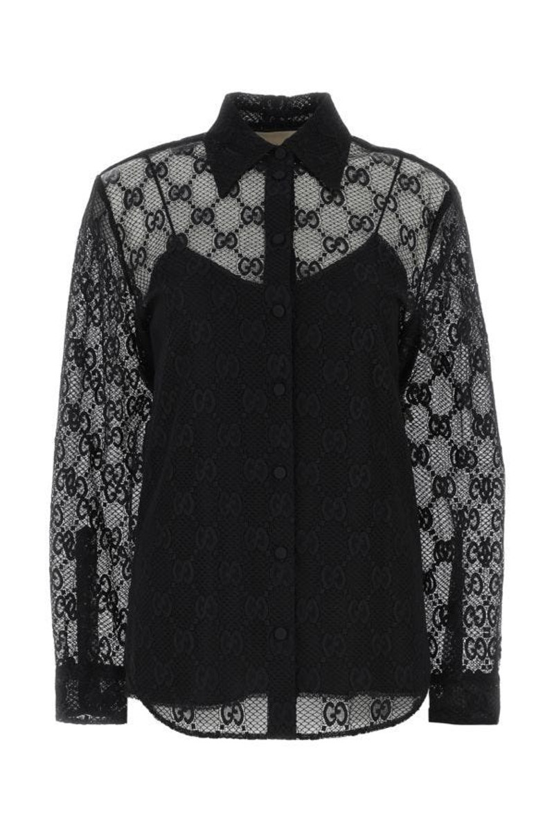 Black lace shirt - 1
