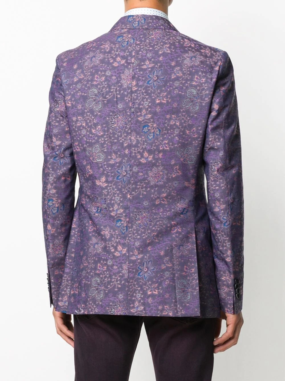 floral-jacquard blazer - 4