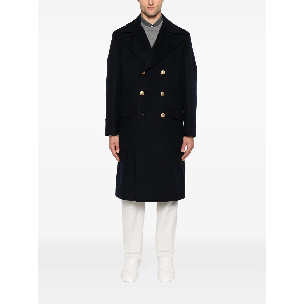 Brunello Cucinelli Blue Coats - Double Breasted Coats Men - 2