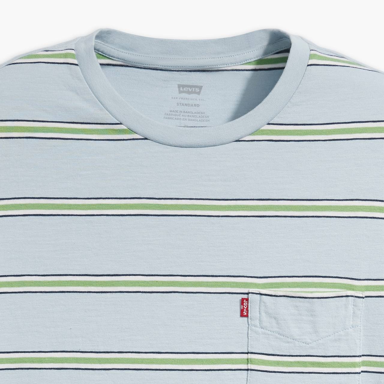 STRIPED CLASSIC POCKET T-SHIRT - 4