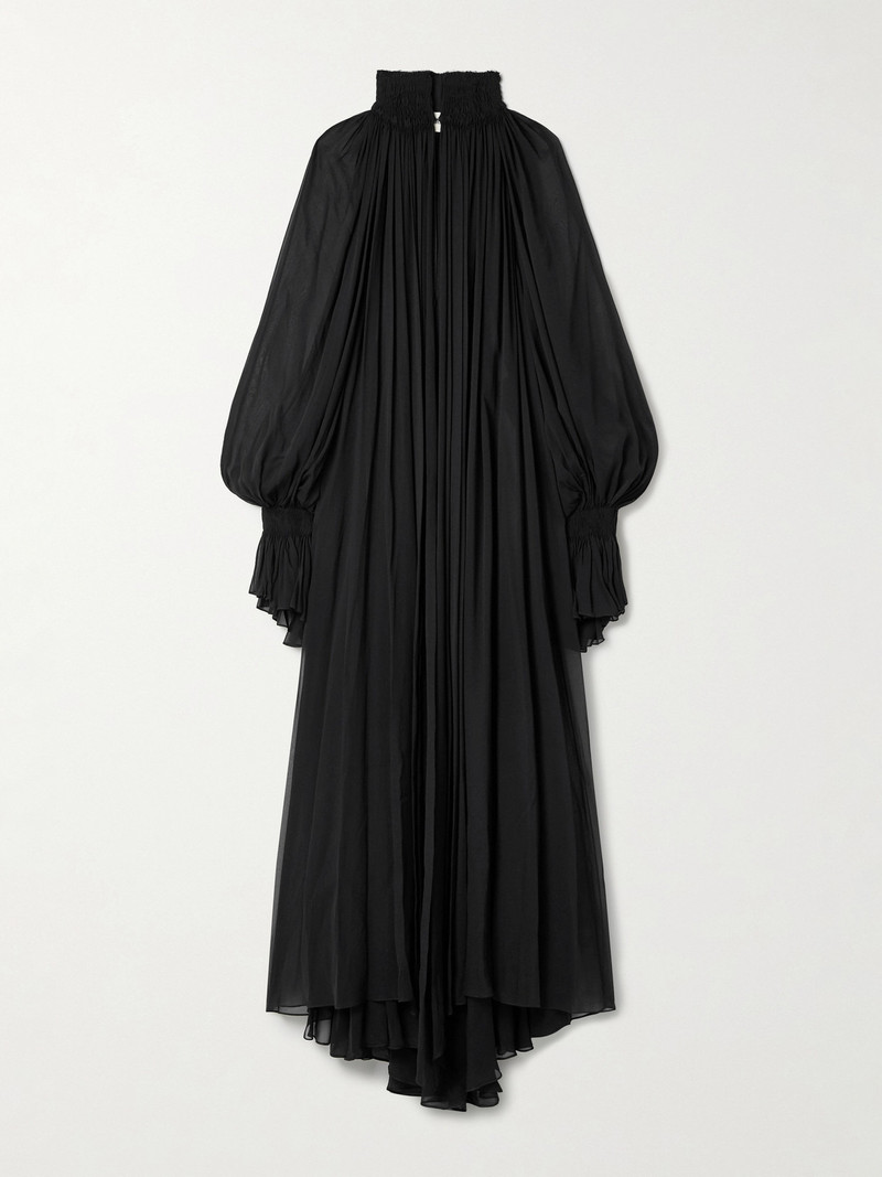 Edgar Gathered Silk-chiffon Maxi Dress 1