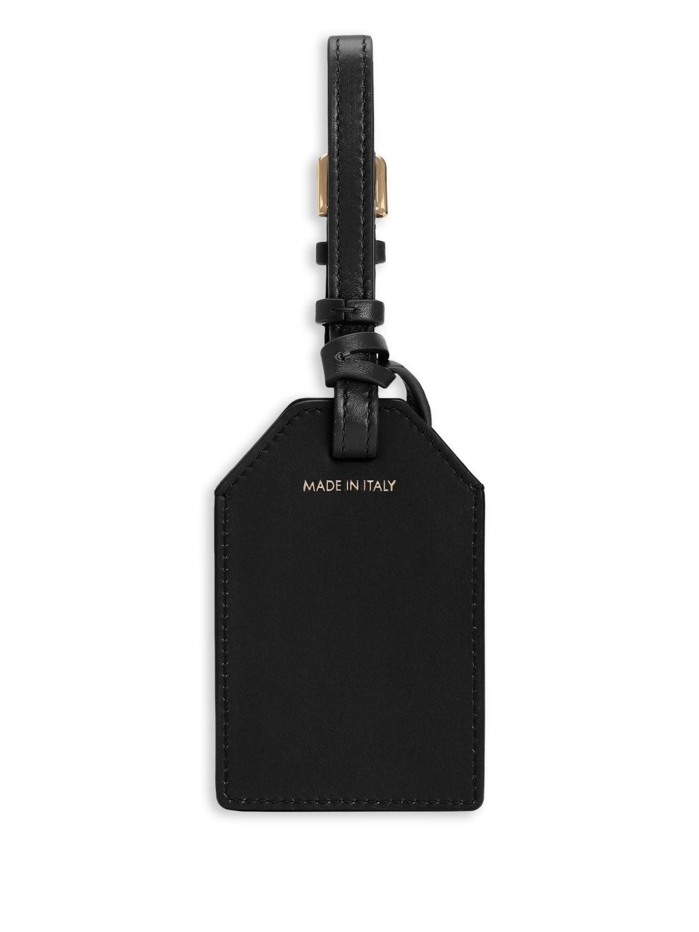 padlock detail leather luggage tag - 2