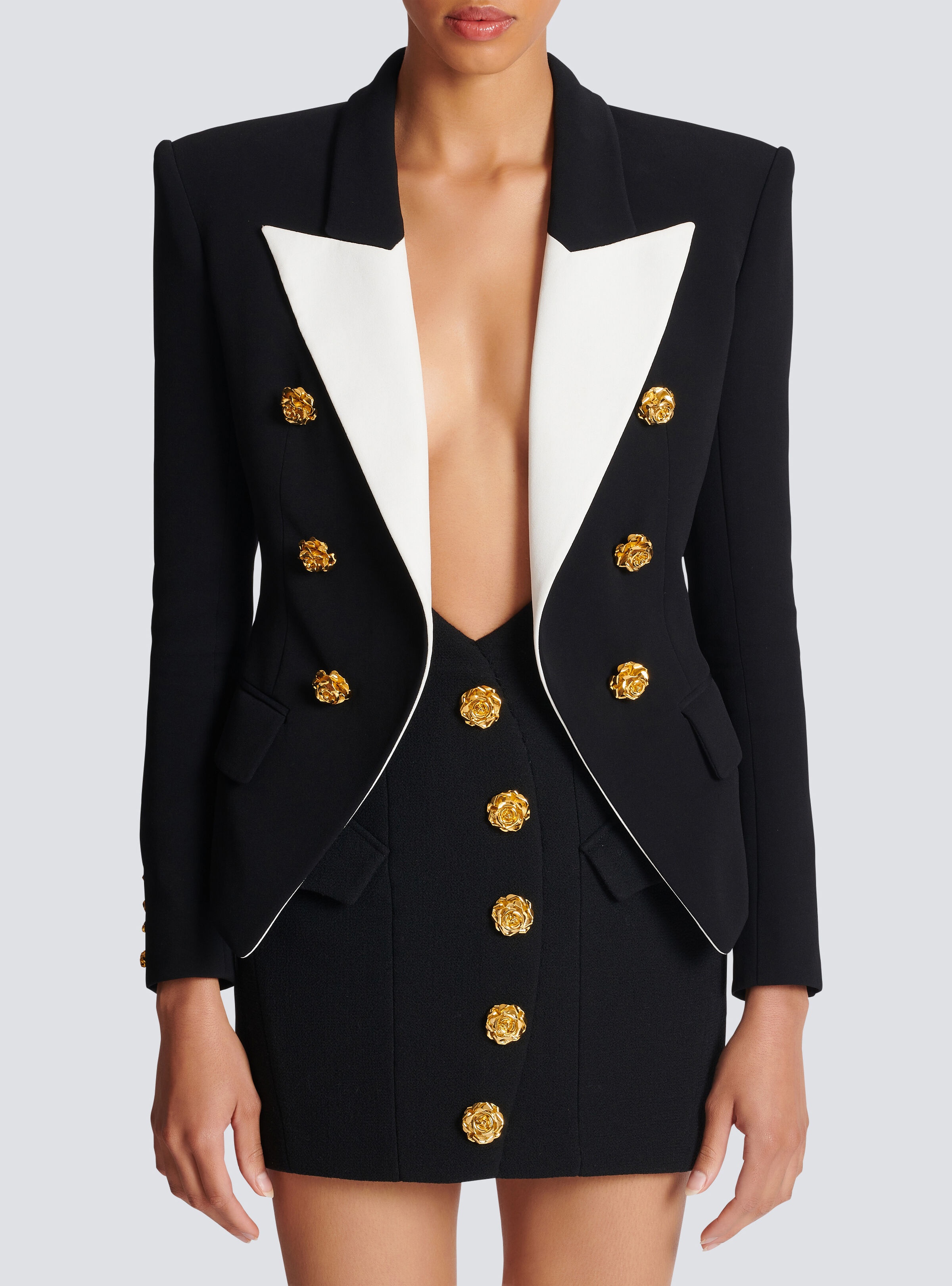 Slim-fit jacket with Roses buttons - 5