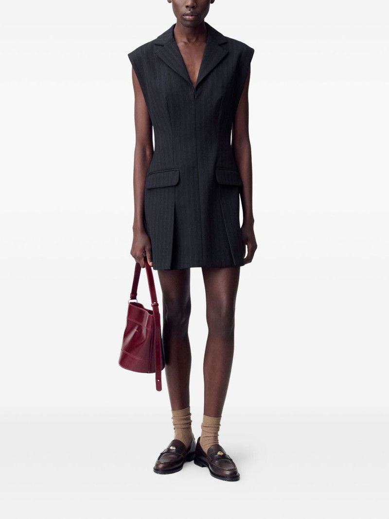 Claudie Pierlot pinstripe sleeveless dress outlook