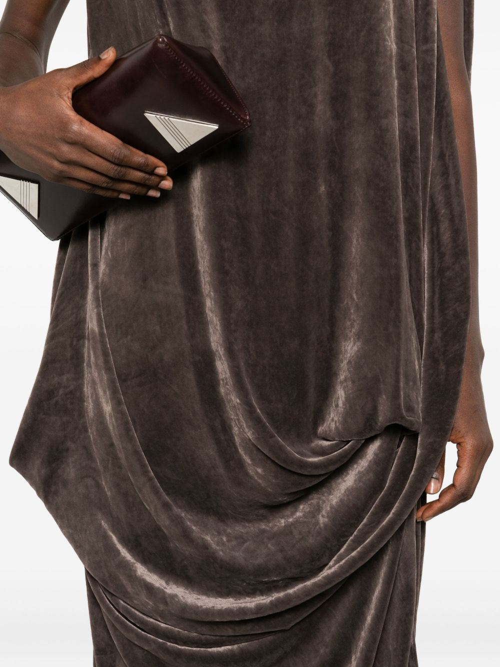 draped cowl-neck dress - 5