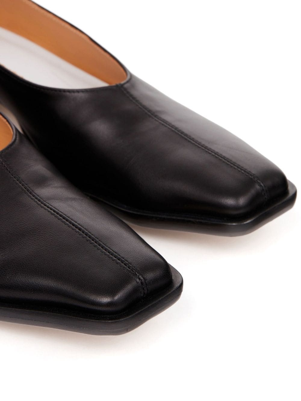 square-toe ballerina shoes - 4