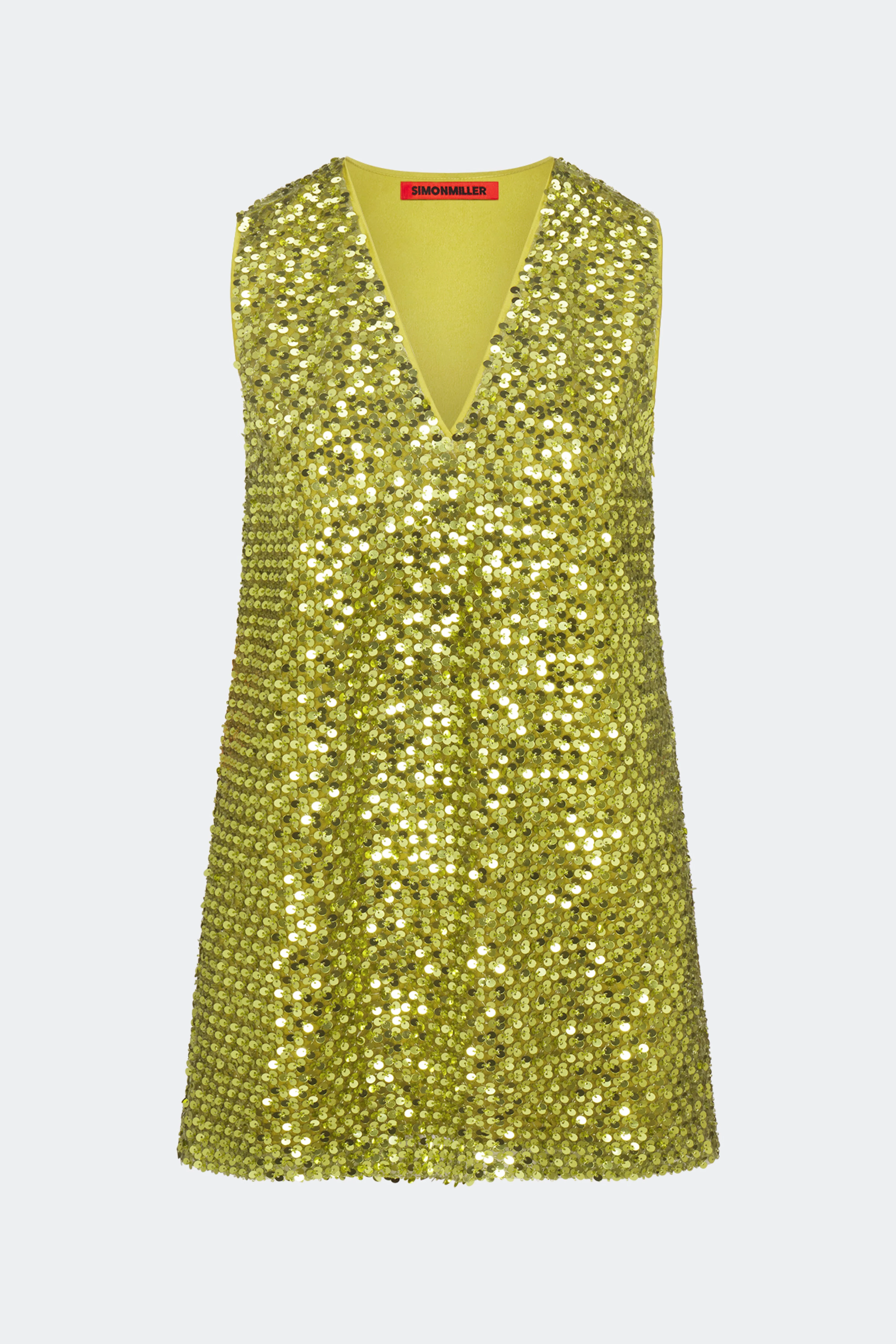 Fountain Sequin Dress In Metallic Pear - 1