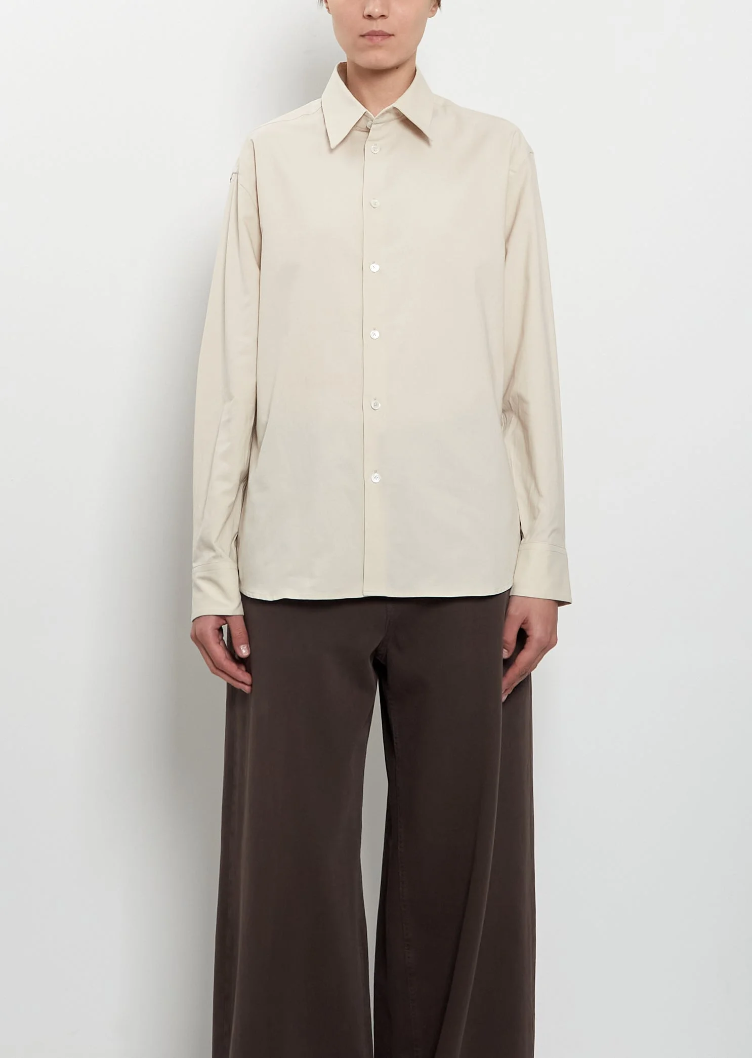 Dress Cotton Shirt — Blonde - 1