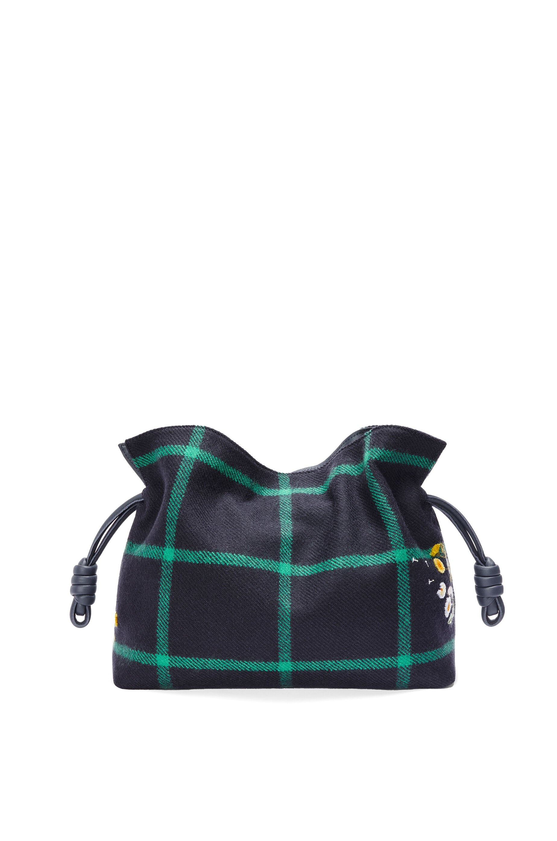 Bunny medium Flamenco clutch in embroidered wool - 5
