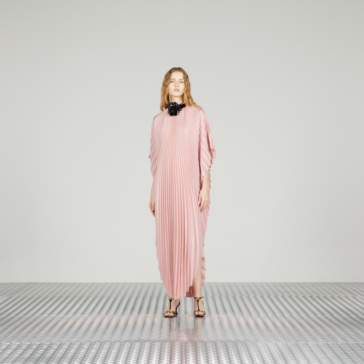 Pleated silk maxi dress - 6