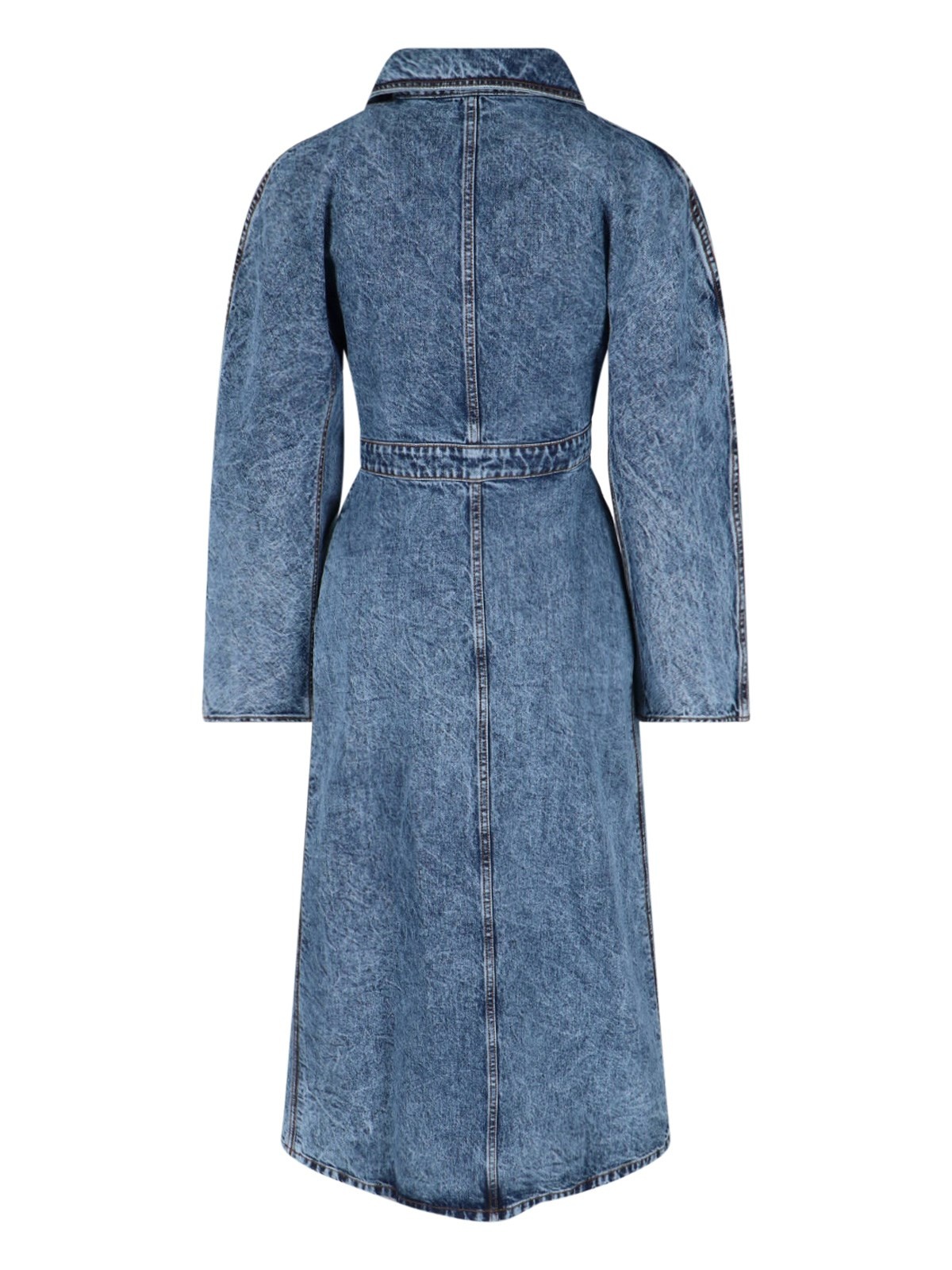DENIM TRENCH COAT - 2