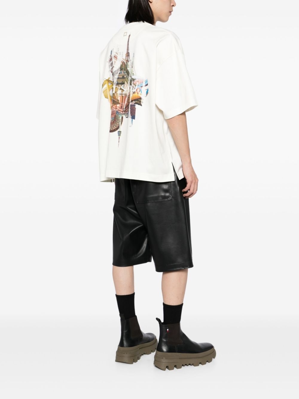 log-patch cotton T-shirt - 2