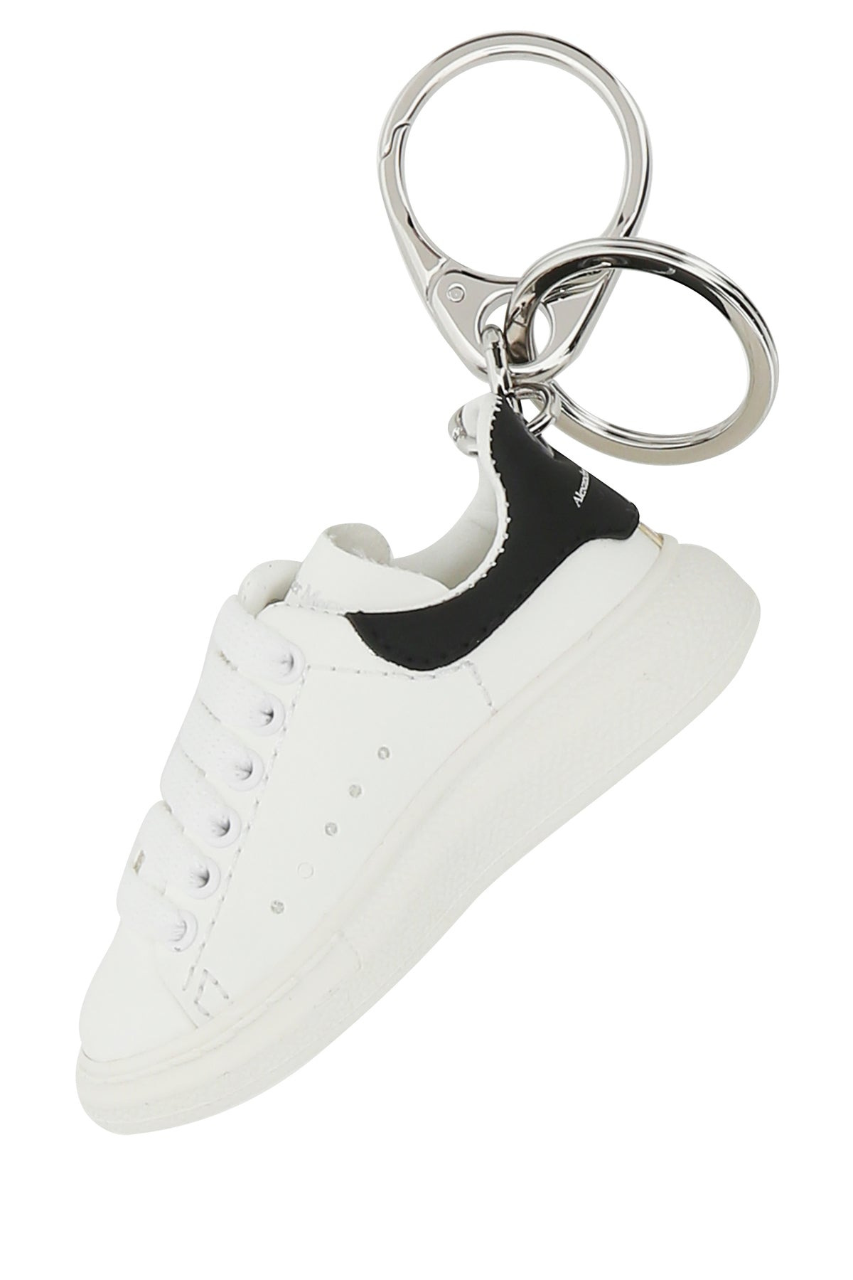 White leather key ring - 2