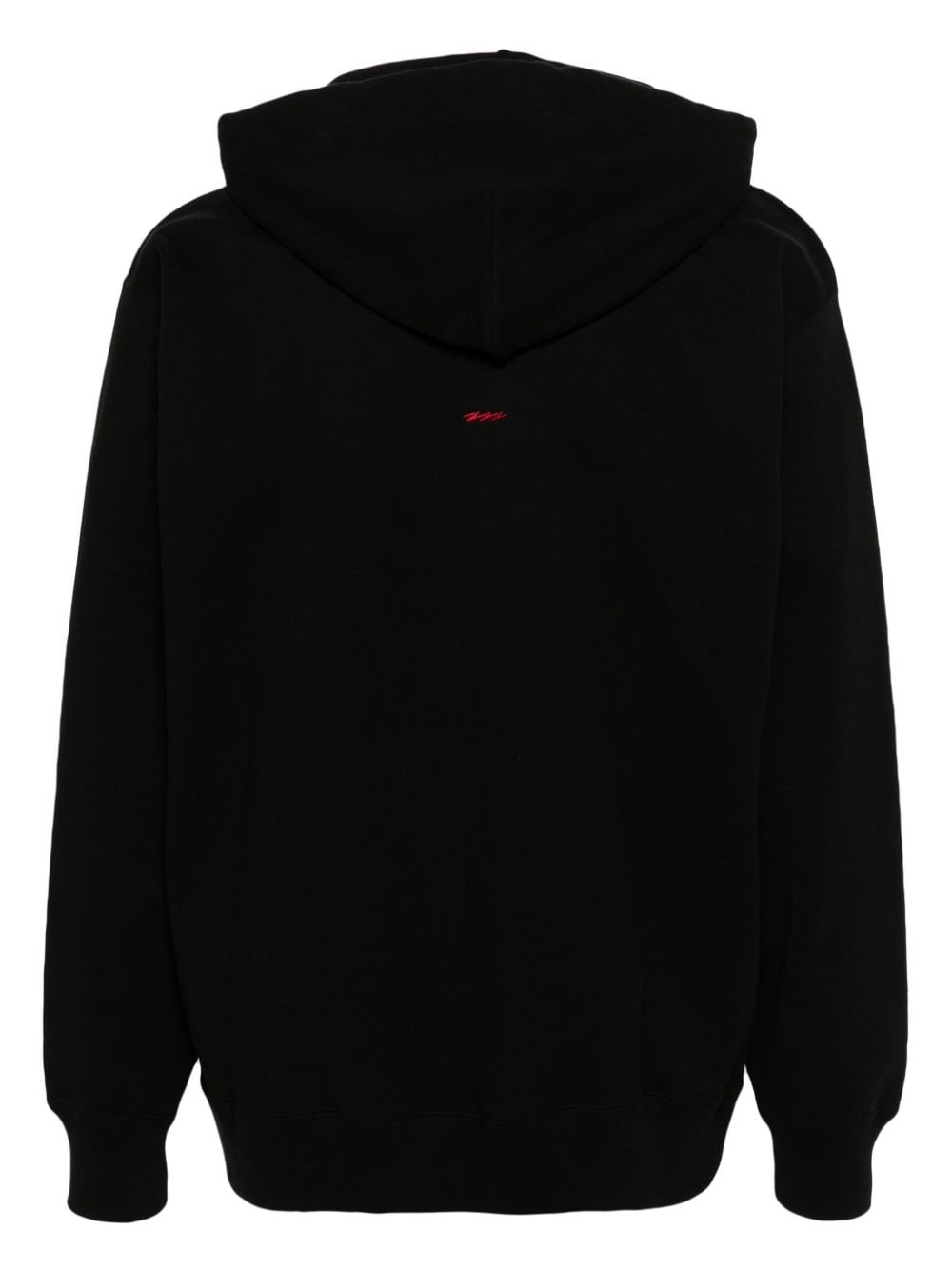 logo-print cotton hoodie - 2