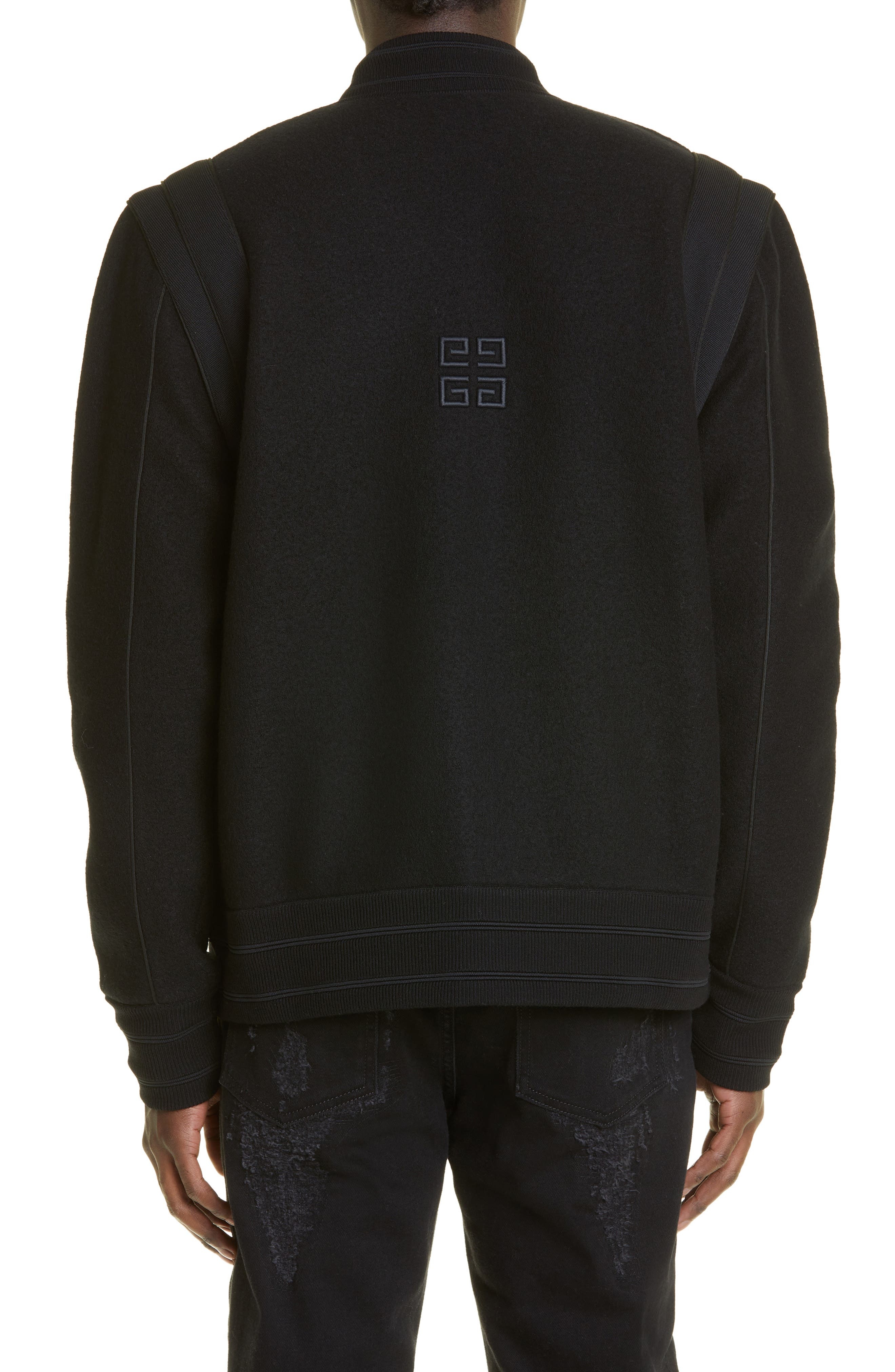 Logo Virgin Wool Bomber Jacket - 3